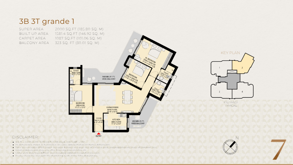 Typical Floor Plans with Super Area
