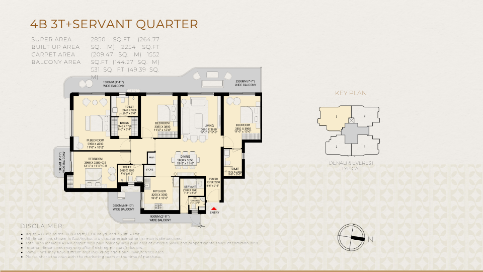 Typical Floor Plans with Super Area