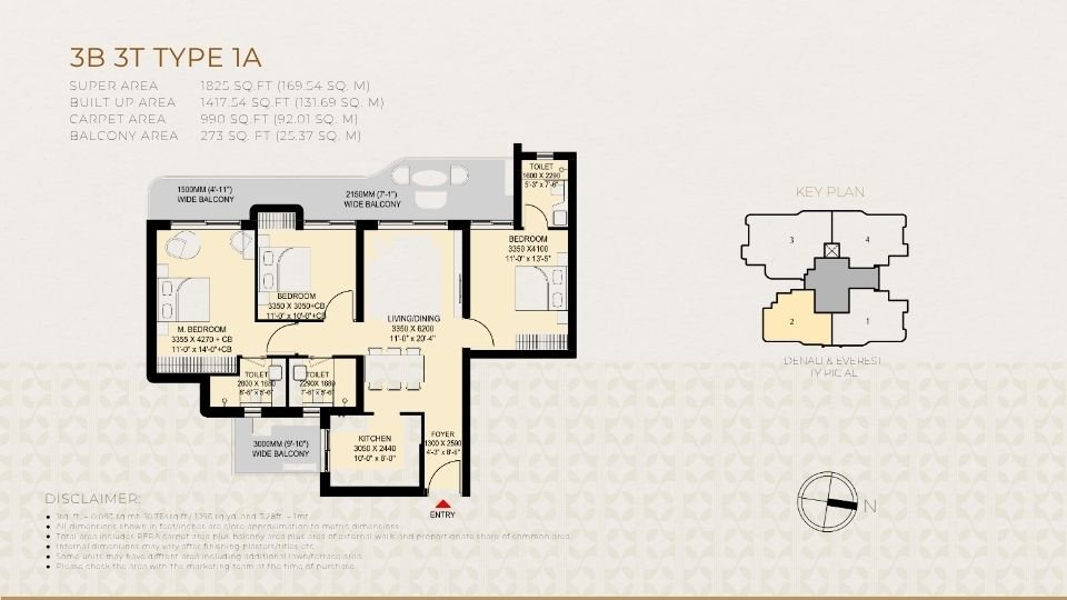 Typical Floor Plans with Super Area